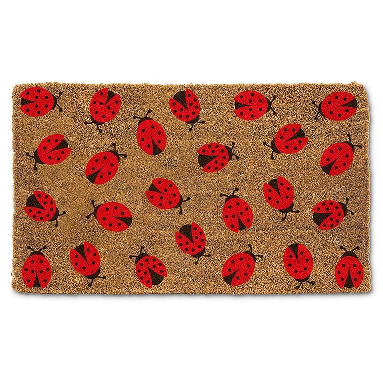 Doormat Rubber Bottom Allover Ladybugs 18&quot; x 30&quot;
