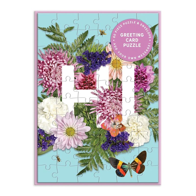 Greeting Card Puzzle Say It With Flowers HI
