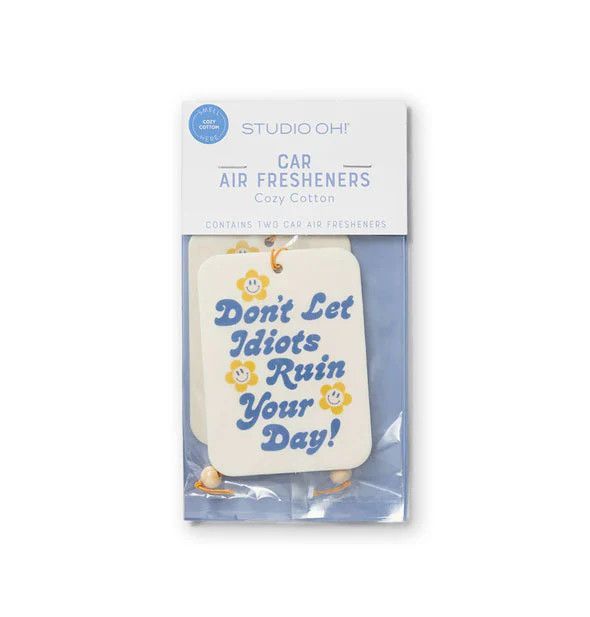 Car Air Freshener Pack of 2 Don't Let Idiots Ruin Your Day