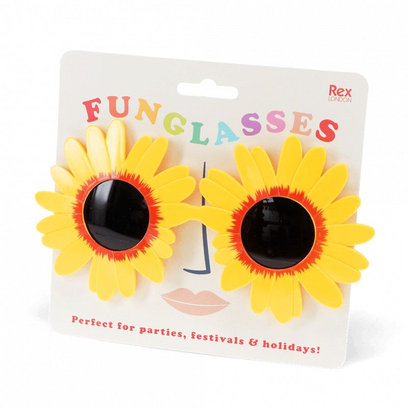 Funglasses Sunglasses Yellow Sunflower