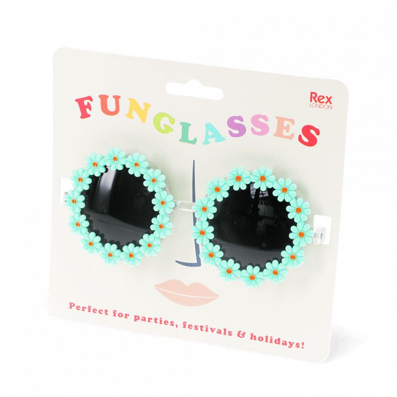 Funglasses Sunglasses Green Daisy