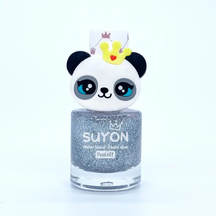 Panda Ring Nail Polish Glitter Silver
