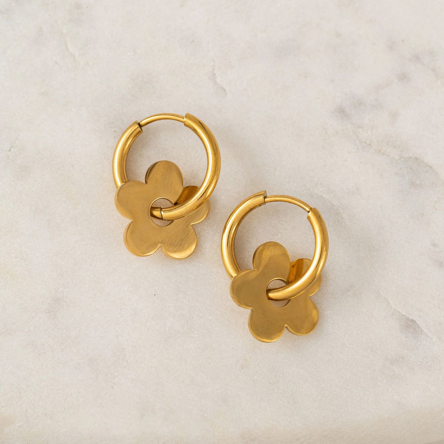 Petal Hoop Waterproof Earrings