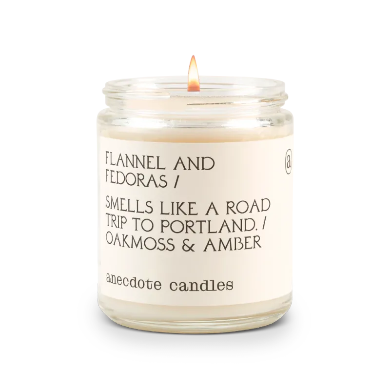 Jar Candle Flannels and Fedoras