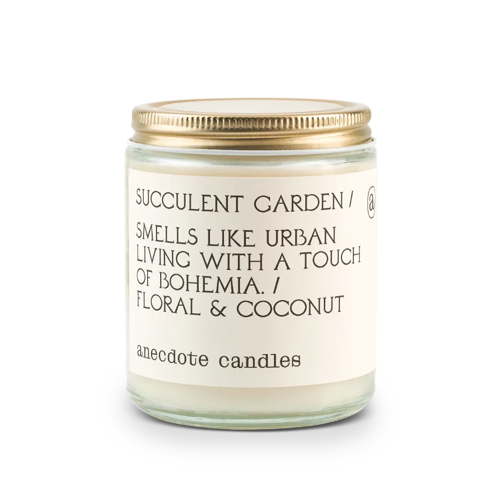 Jar Candle Succulent Garden