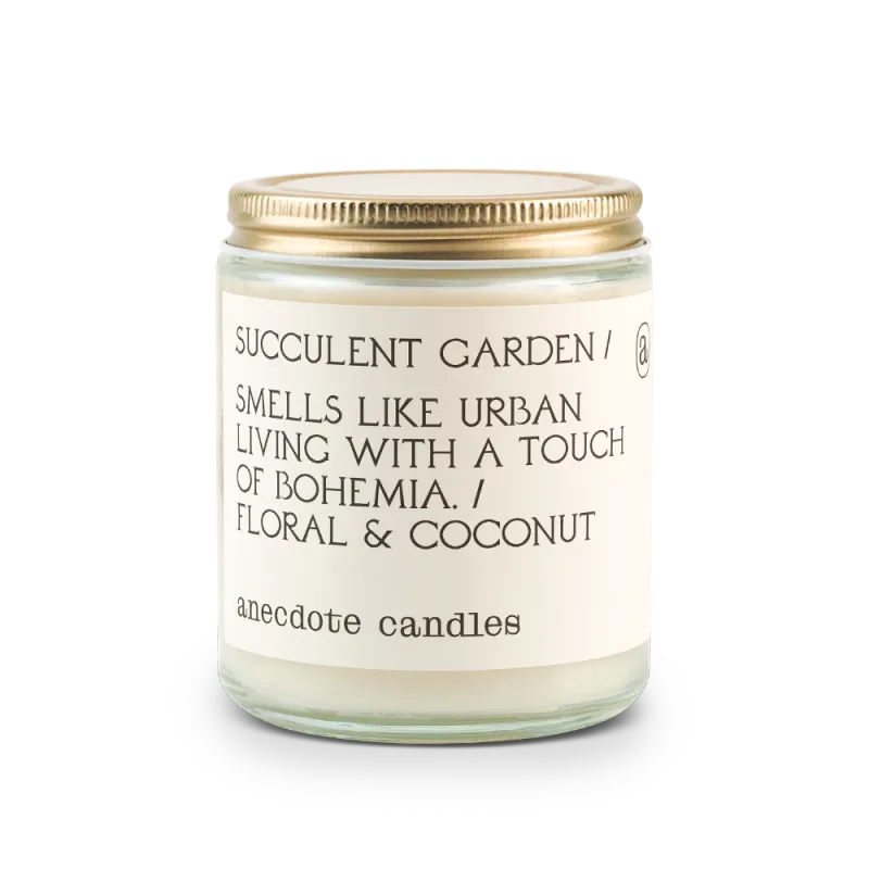 Jar Candle Succulent Garden