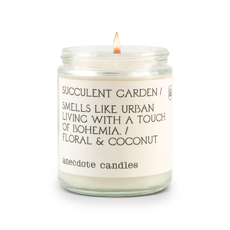Jar Candle Succulent Garden