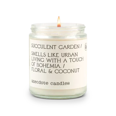 Jar Candle Succulent Garden
