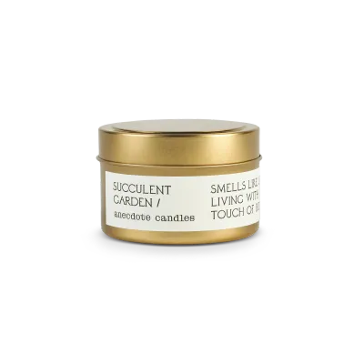 Travel Tin Candle Succulent Garden