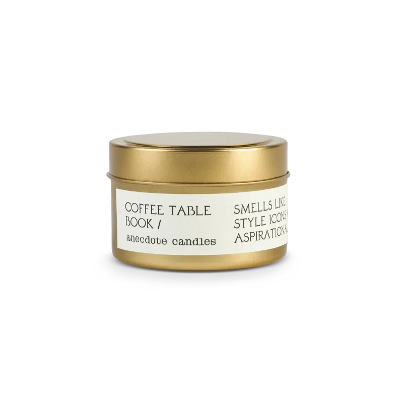 Travel Tin Candle Coffee Table Book