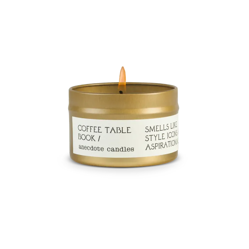 Travel Tin Candle Coffee Table Book