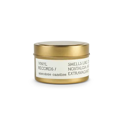 Travel Tin Candle Vinyl Records
