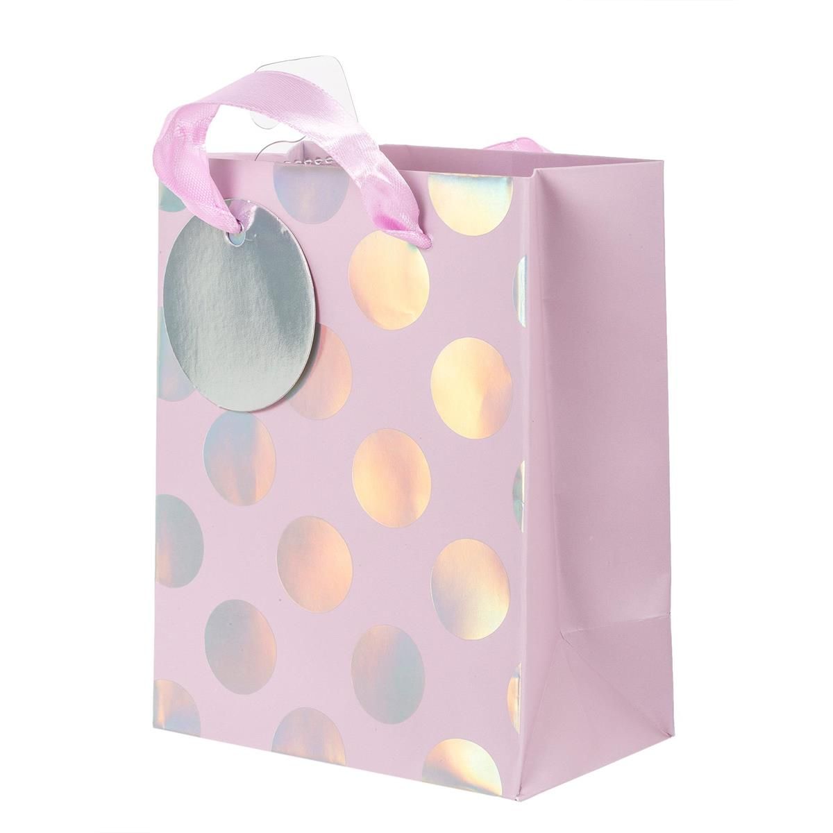 Small Gift Bag Iridescent Dots