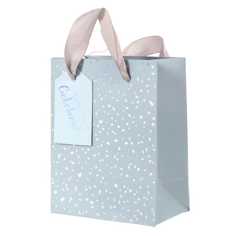 Small Gift Bag Grey Sparkle