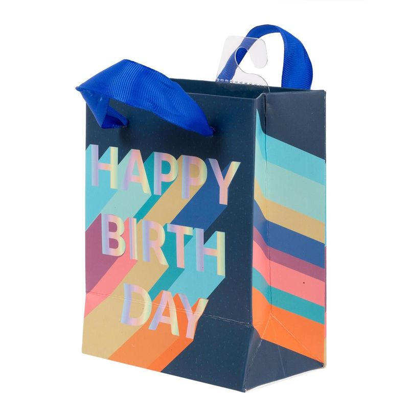 Small Gift Bag Navy Birthday
