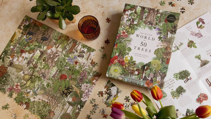 1000 Piece Puzzle Around The World In 50 Trees