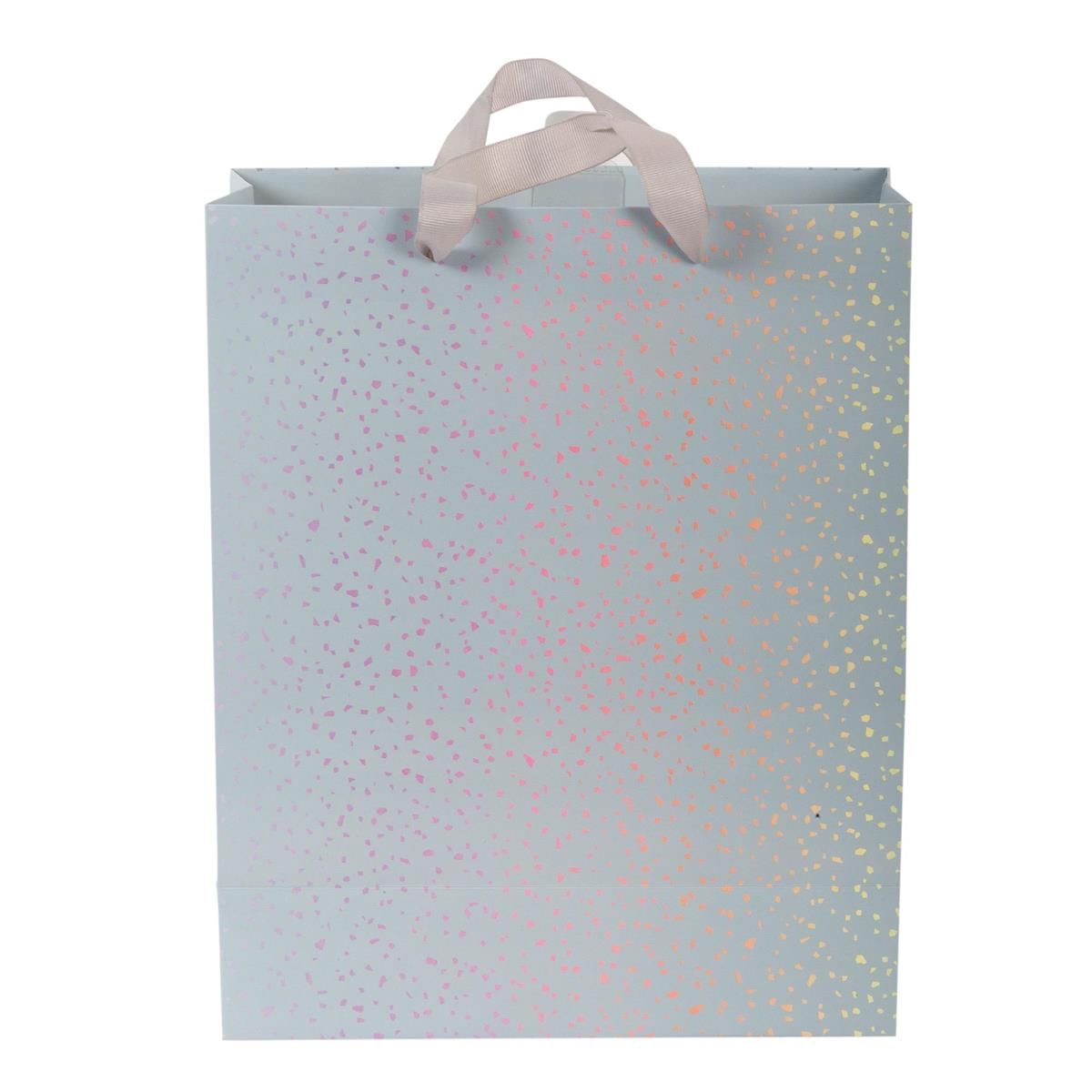 Large Gift Bag Grey Speckle Matte