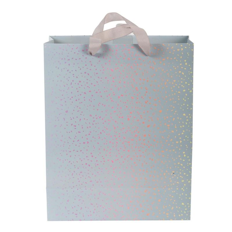 Large Gift Bag Grey Speckle Matte