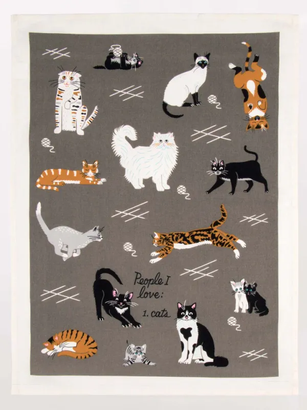 Dishtowel People I Love: Cats