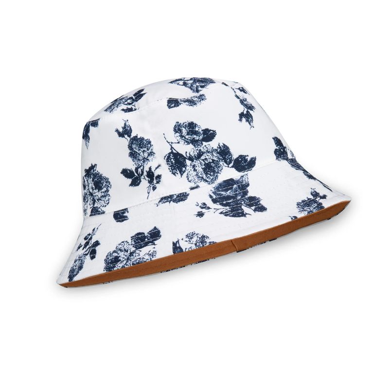 Bucket Hat Navy Floral / Saddle
