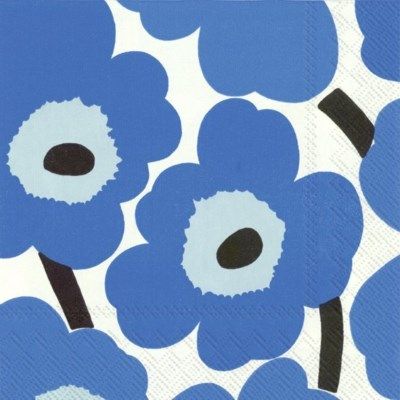Paper Lunch Napkin Unikko Blue