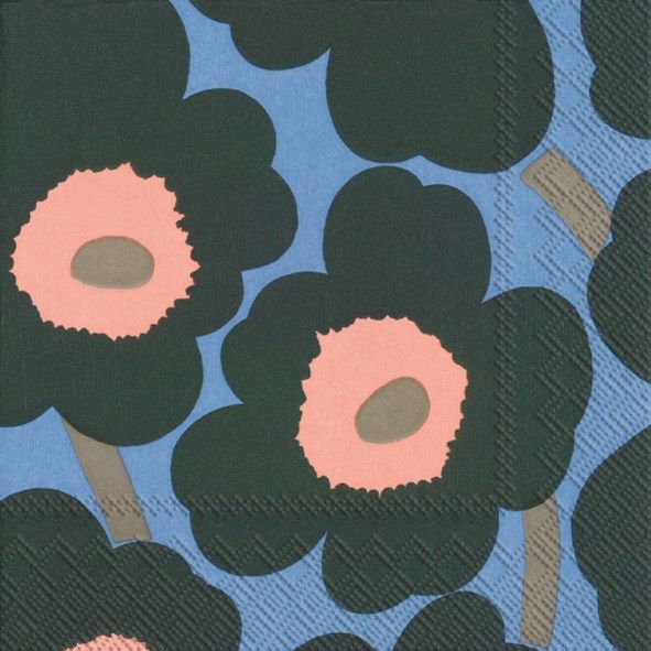 Paper Lunch Napkin Unikko Green Blue