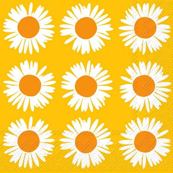 Paper Lunch Napkin Auringonkukka Orange yellow