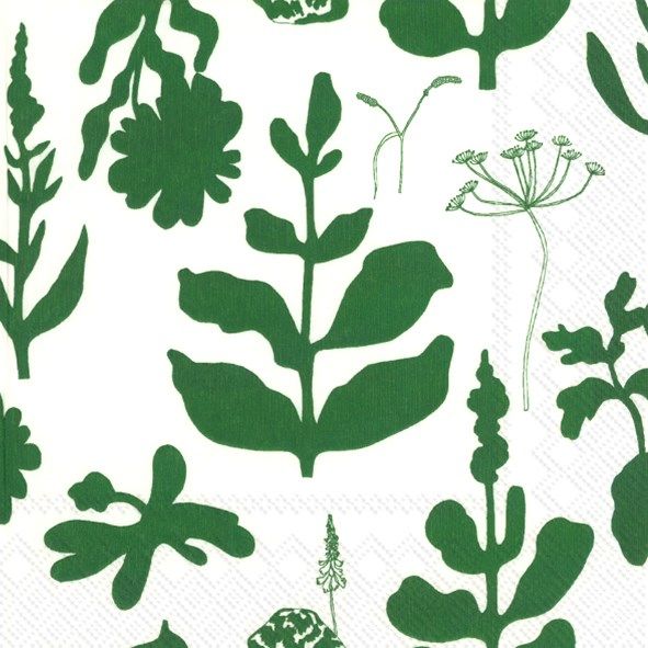 Paper Lunch Napkin Elokuun Varjot Green