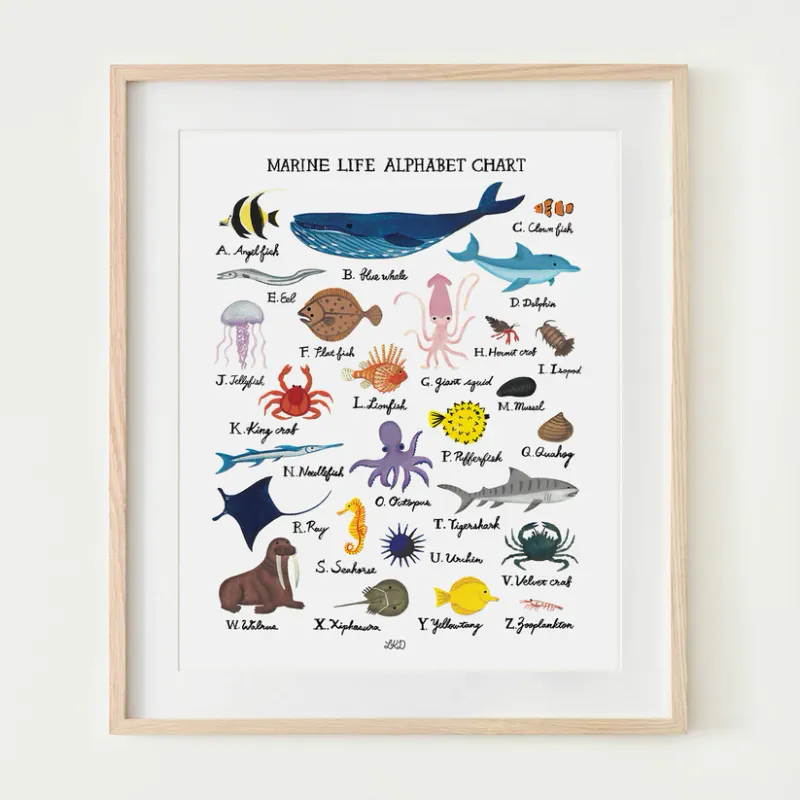 Alphabet Print Marine Life