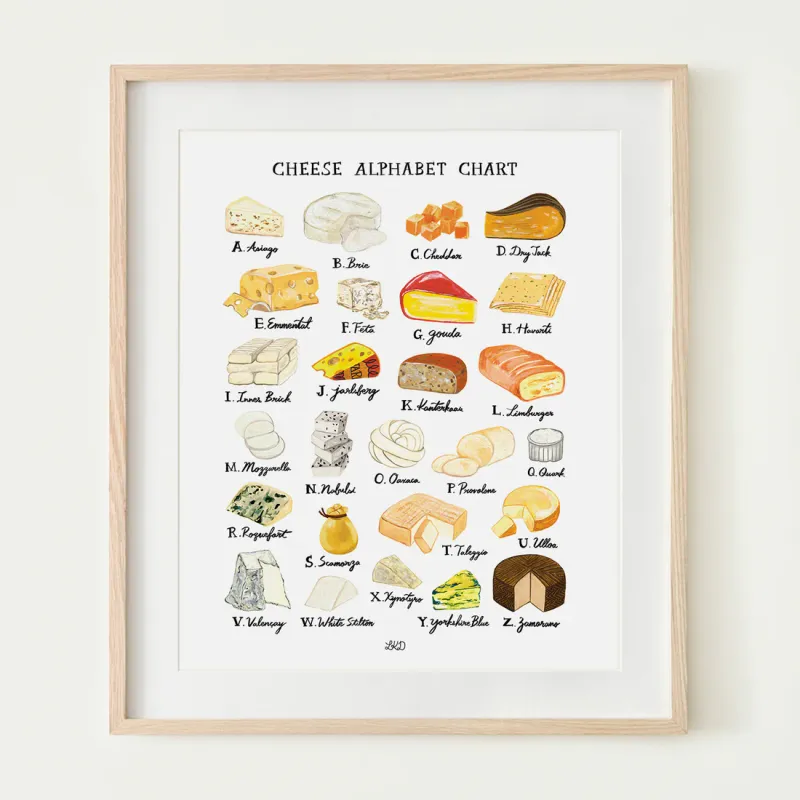 Alphabet Print Cheese