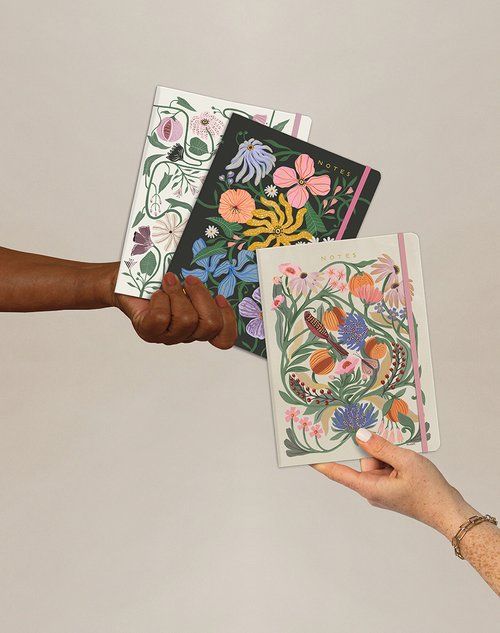 Floral + Fauna Sewn Trio Notebook Set