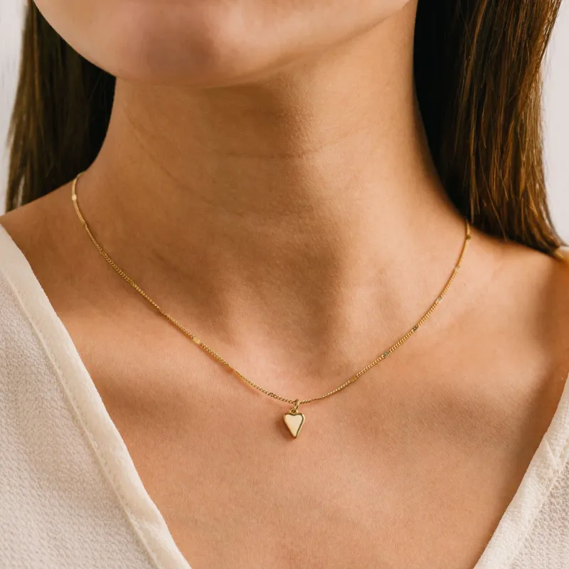 Everly Heart Necklace Gold