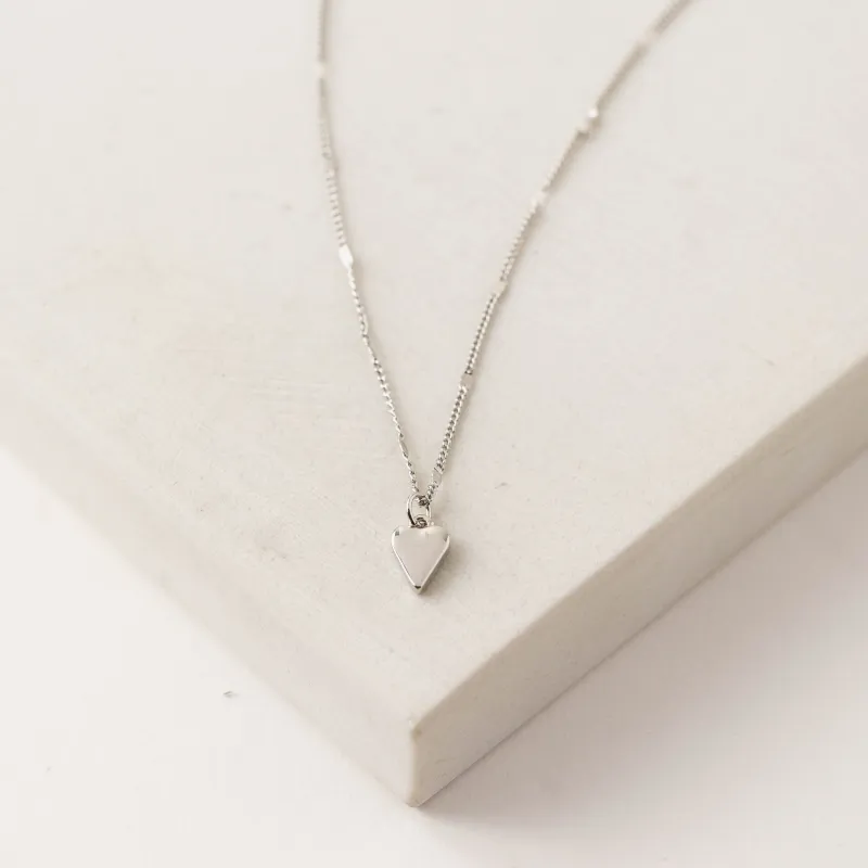 Everly Heart Necklace Silver