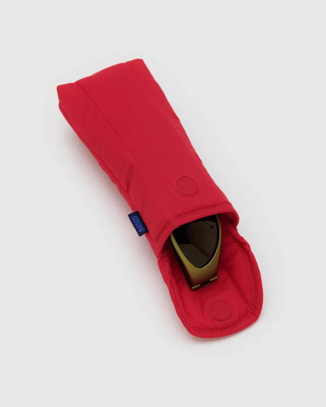 Puffy Glasses Sleeve Candy Apple Red