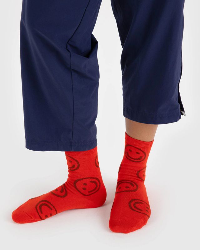 Crew Sock Red Happy