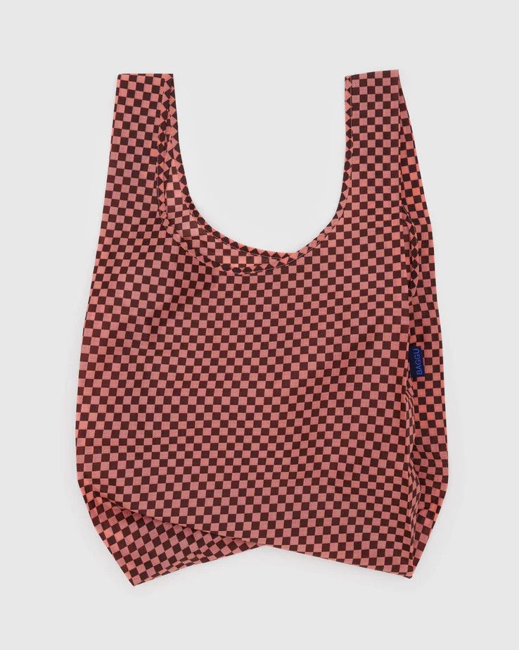 Standard Baggu Pink Brown Check