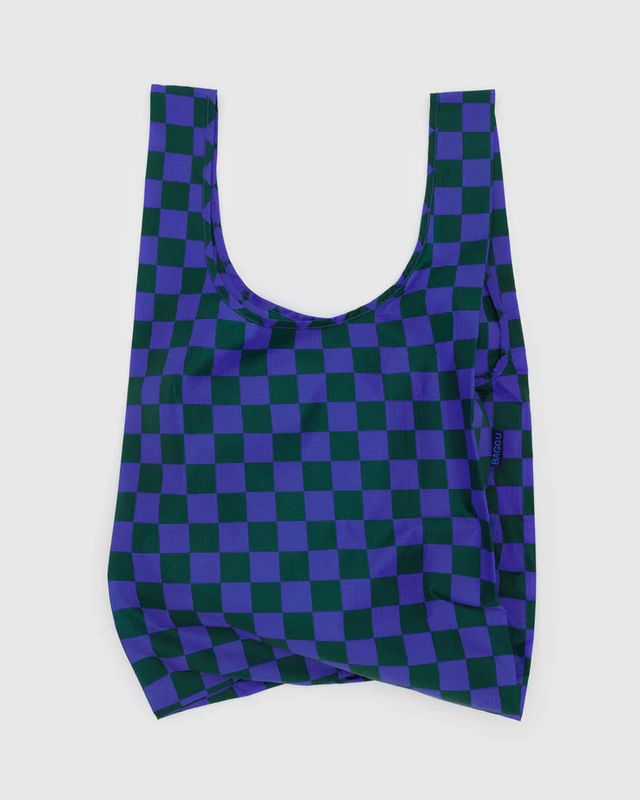 Standard Baggu Iris Green Check