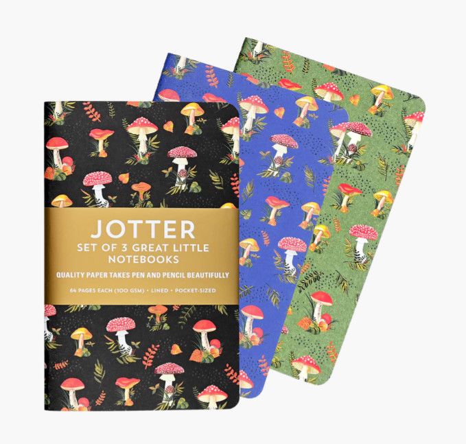 Jotter Mini Notebook Set of 3 Mushrooms
