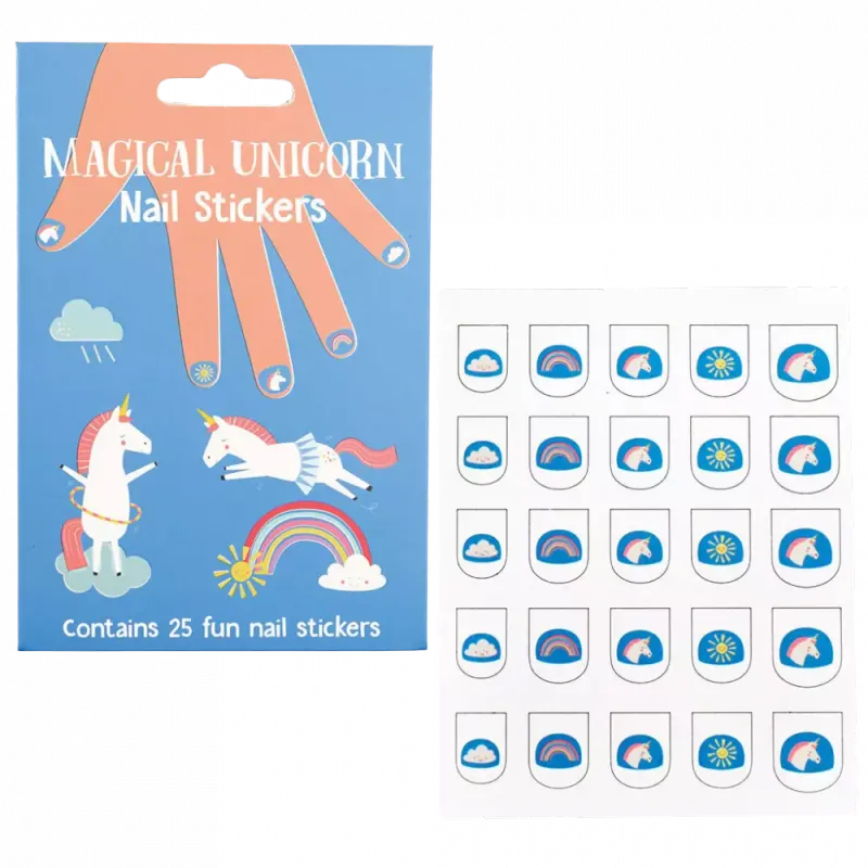 Nail Stickers Pack of 25 Magical Unicorn