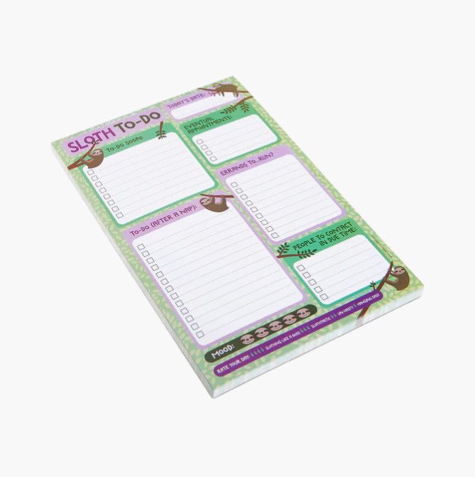 Daily Note Pad Sloth