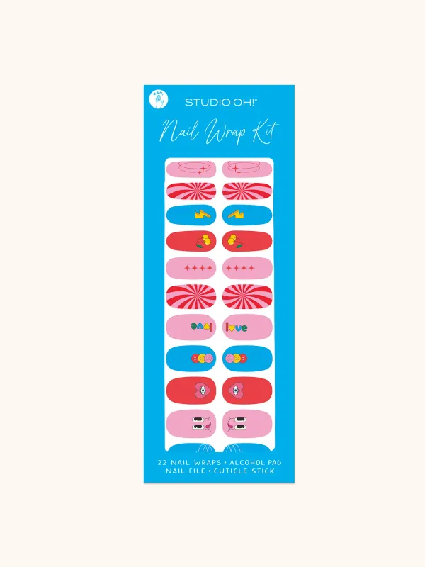 Nail Wrap Kit Retro Vibes