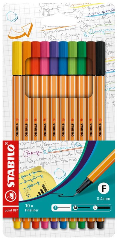 Fineliner Point 88 Set of 10