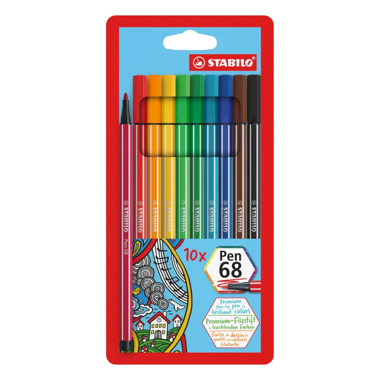 Premium felt-tip Pen 68 Set of 10