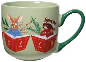 Mug and Dishtowel Set Woodland Carolers