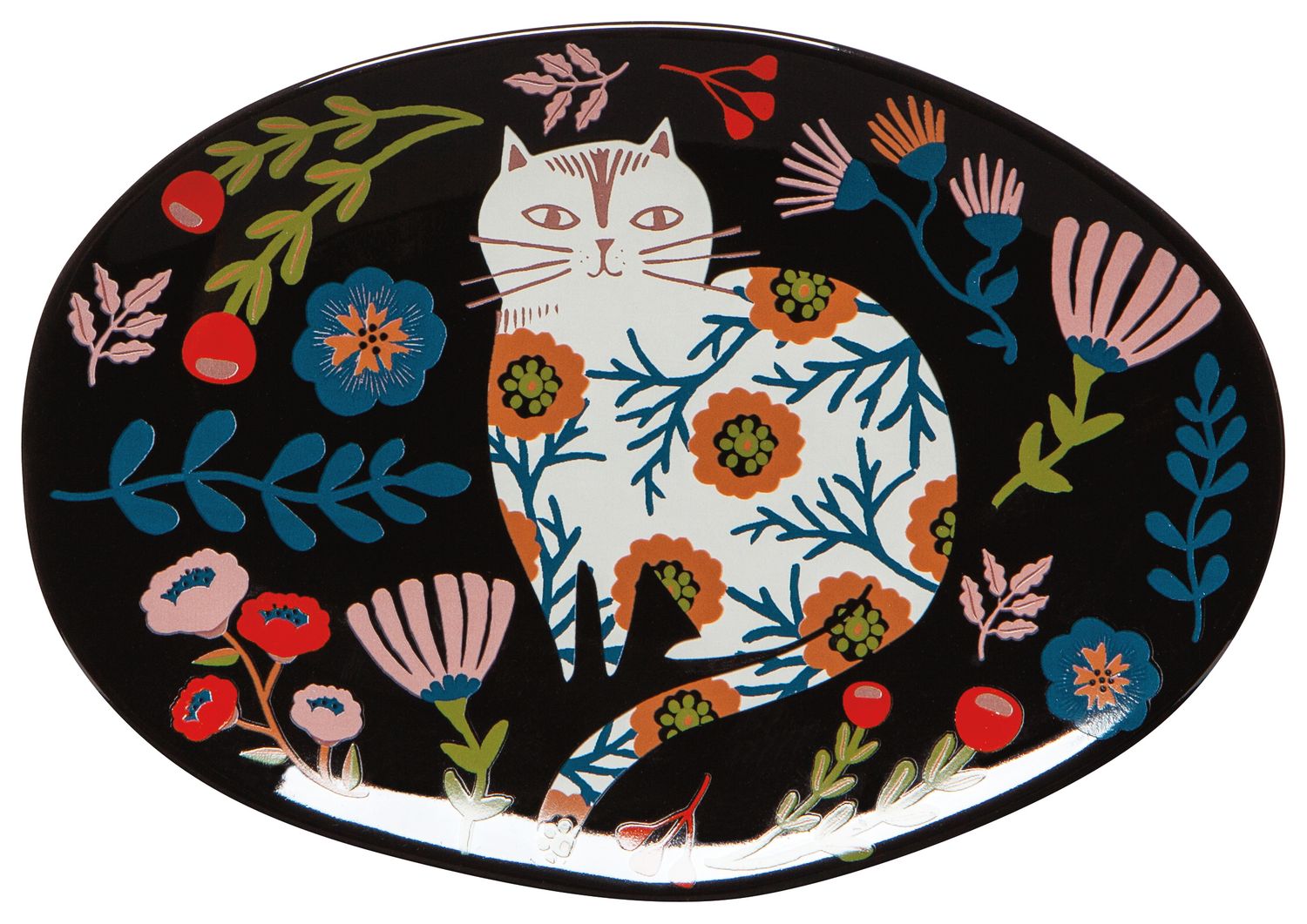 Ceramic Trinket Tray Catbloom