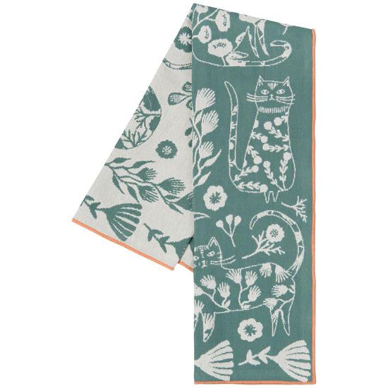 Double Cloth Dishtowel Catbloom