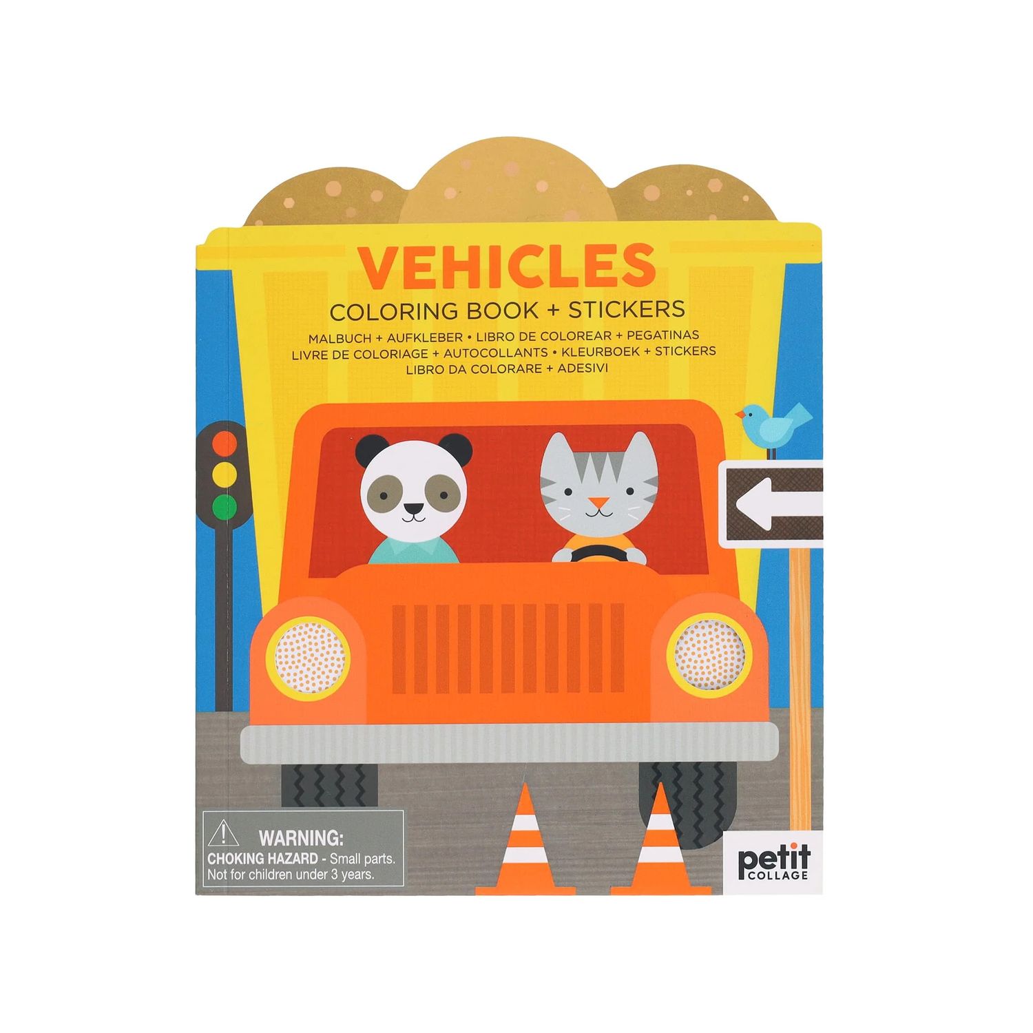 Colouring Book with Stickers Vehicles
