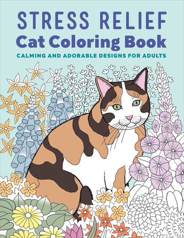Stress Relief Cat Colouring Book