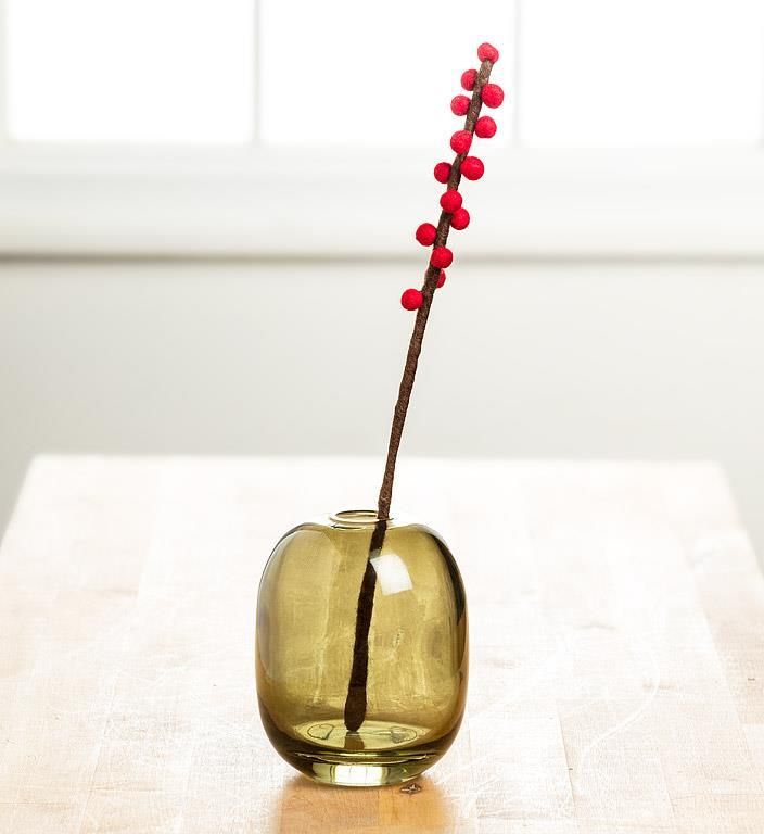 Pompom Bud Stem Red