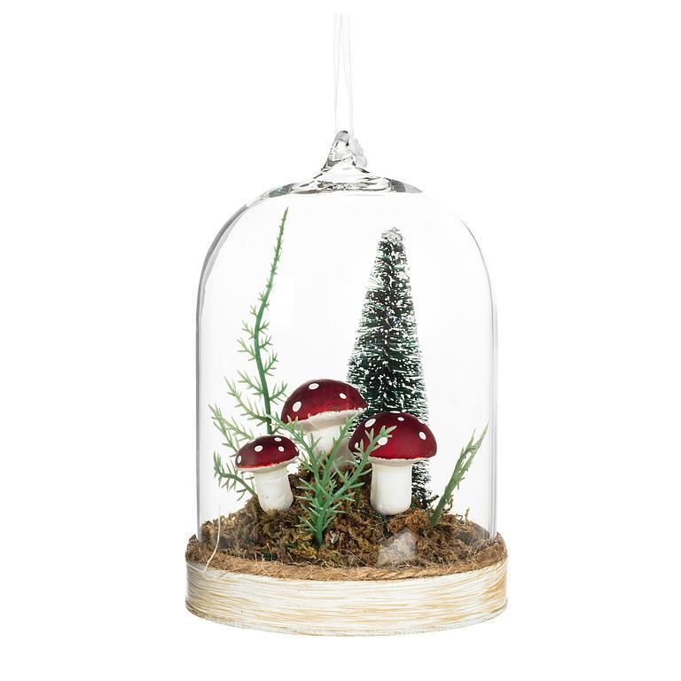 Glass Dome Ornament Mushroom In Forest